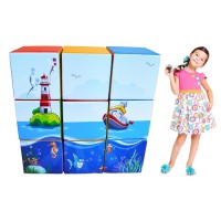 Set 9 Cuburi Puzzle Temă Marină