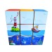 Set 9 Cuburi Puzzle Temă Marină